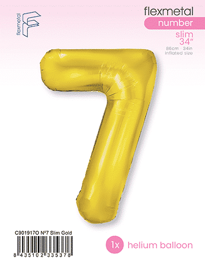Number 7 Slim - Single Pack, Gold