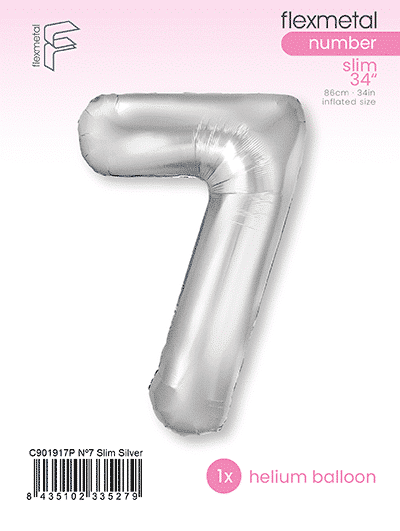 Number 7 Slim - Single Pack, Silver