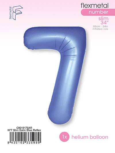 Number 7 Slim - Single Pack, Satin Blue Reflex