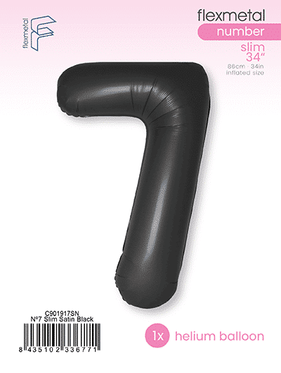 Number 7 Slim - Single Pack, Satin Black
