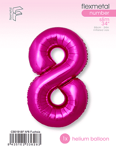Number 8 Slim - Single Pack, Fuchsia