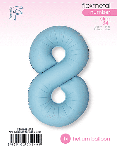 Number 8 Slim - Single Pack, Matte Baby Blue