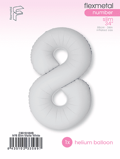 Number 8 Slim - Single Pack, Matte White