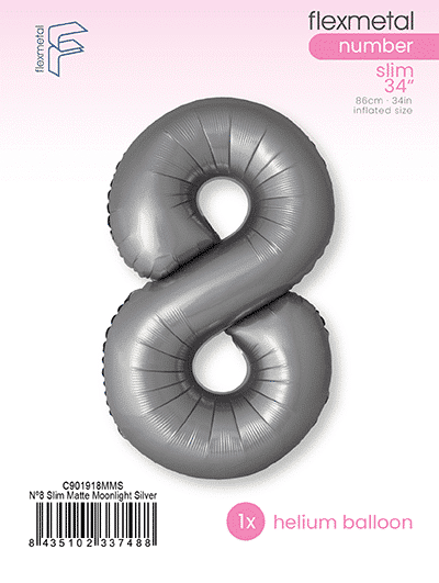 Number 8 Slim - Single Pack, Matte Moonlight Silver
