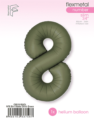 Number 8 Slim - Single Pack, Matte Olive Green