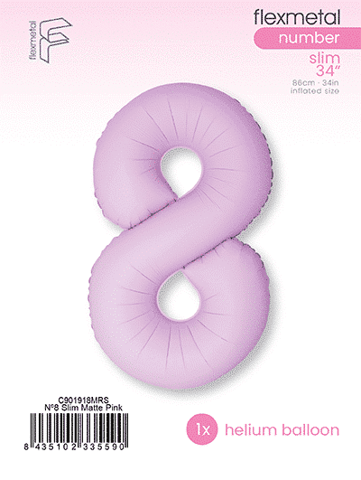 Number 8 Slim - Single Pack, Matte Pink