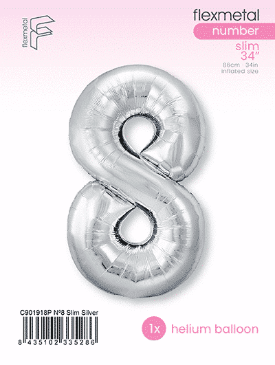 Number 8 Slim - Single Pack, Silver