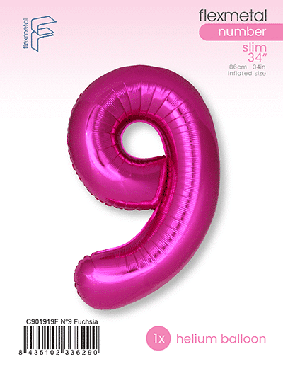 Number 9 Slim - Single Pack, Fuchsia