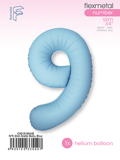 Number 9 Slim - Single Pack, Matte Baby Blue