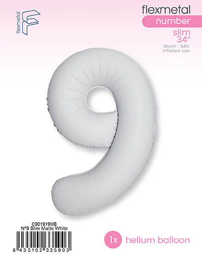 Number 9 Slim - Single Pack, Matte White