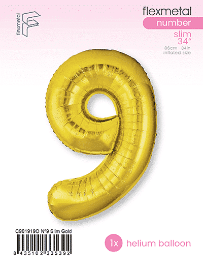 Number 9 Slim - Single Pack, Gold