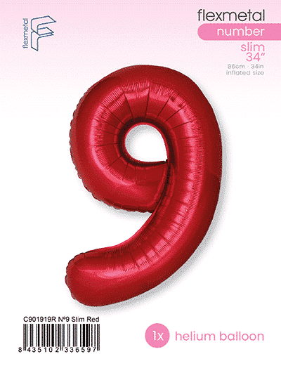 Number 9 Slim - Single Pack, Red