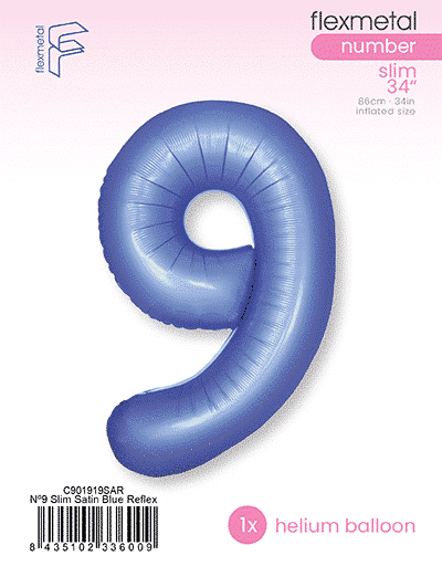 Number 9 Slim - Single Pack, Satin Blue Reflex
