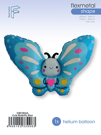 Cute Butterfly - Blue, Single Pack