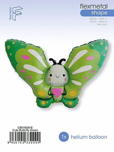 Cute Butterfly - Green, Single Pack