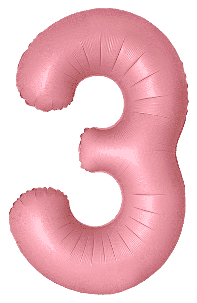 Number 3 Slim - 34"/86cm, Macaron Pink