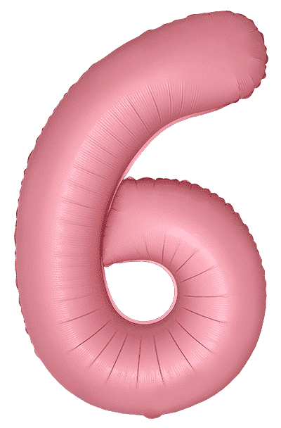 Number 6 Slim - 34"/86cm, Macaron Pink