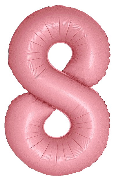 Number 8 Slim - 34"/86cm, Macaron Pink
