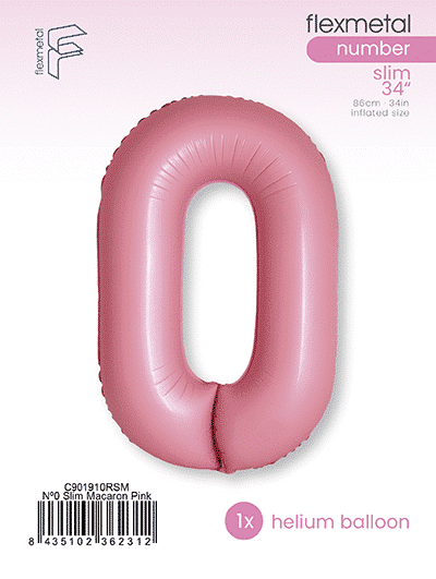 Number 0 Slim - Single Pack, Macaron Pink