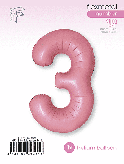 Number 3 Slim - Single Pack, Macaron Pink