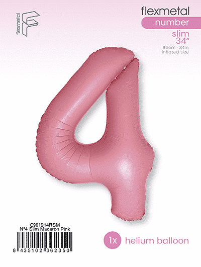 Number 4 Slim - Single Pack, Macaron Pink