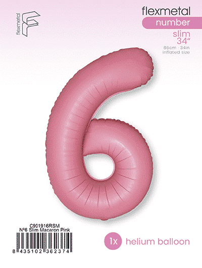 Number 6 Slim - Single Pack, Macaron Pink
