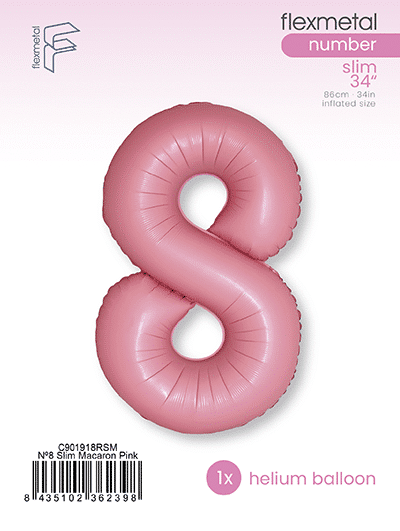 Number 8 Slim - Single Pack, Macaron Pink