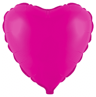 Heart - Regular (18" - 45 cm ), Fluor Fuchsia