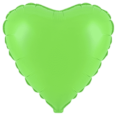 Heart - Regular (18" - 45 cm ), Fluor Green