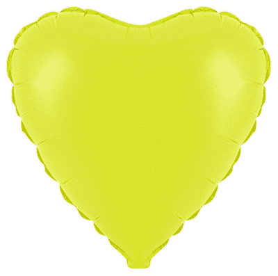 Heart - Regular (18" - 45 cm ), Fluor Yellow