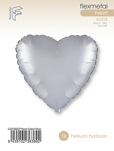 Heart - Single Pack, Cobalt Silver