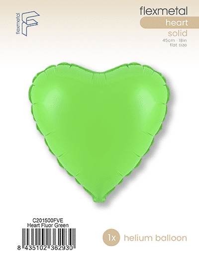 Heart - Single Pack, Fluor Green