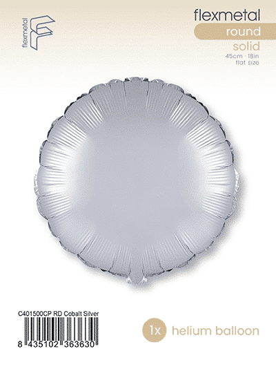 Round - Single Pack, Cobalt Silver