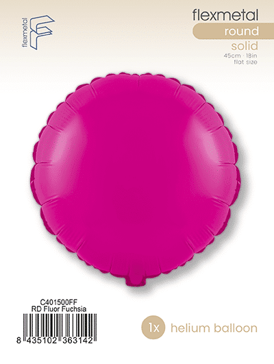 Round - Single Pack, Fluor Fuchsia