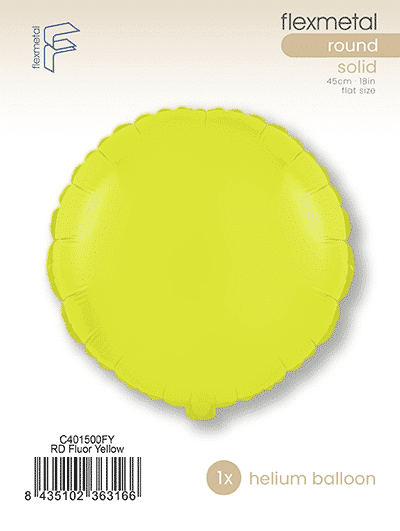 Round - Single Pack, Fluor Yellow