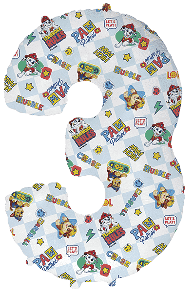 Number 3 PAW Patrol - 40"/102cm