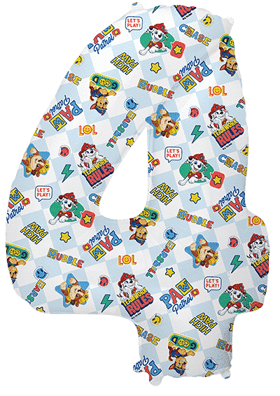 Number 4 PAW Patrol - 40"/102cm