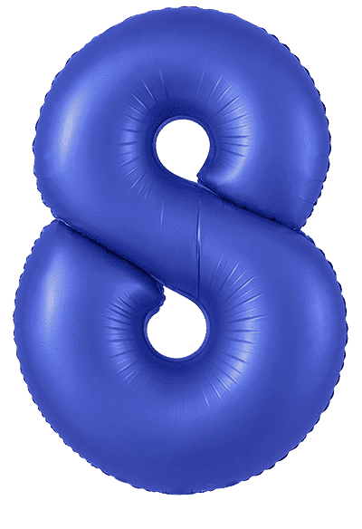 Number 8 - Cobalt Blue, 40"/102cm