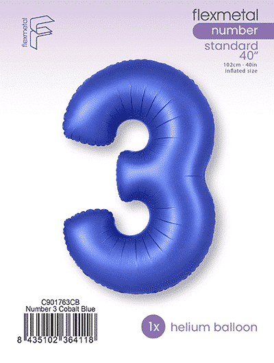 Number 3 - Cobalt Blue, Single Pack