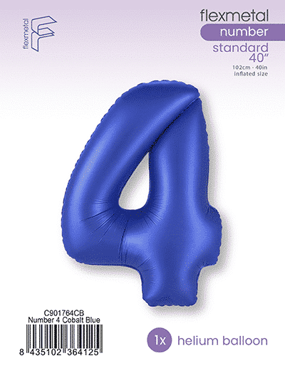 Number 4 - Cobalt Blue, Single Pack