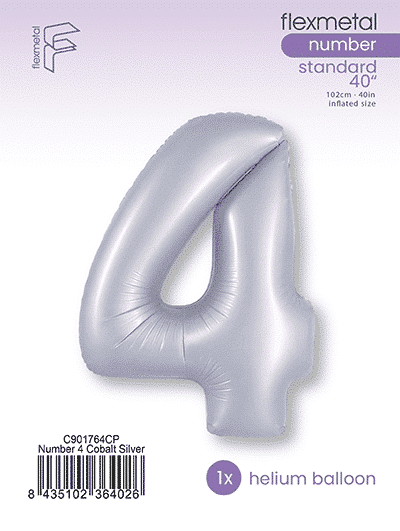 Number 4 - Cobalt Silver, Single Pack
