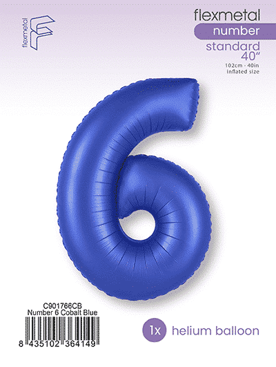 Number 6 - Cobalt Blue, Single Pack