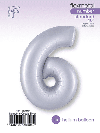 Number 6 - Cobalt Silver, Single Pack